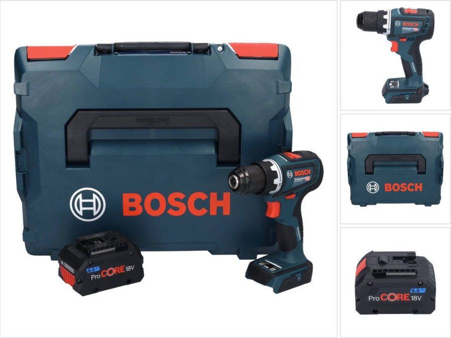 Bosch Professional Bosch GSR 18V-90 C Professionele accuschroefboormachine 18 V 64 Nm borstelloos + 1x ProCORE oplaadbare accu 8.0 Ah + L-Boxx zonder oplader