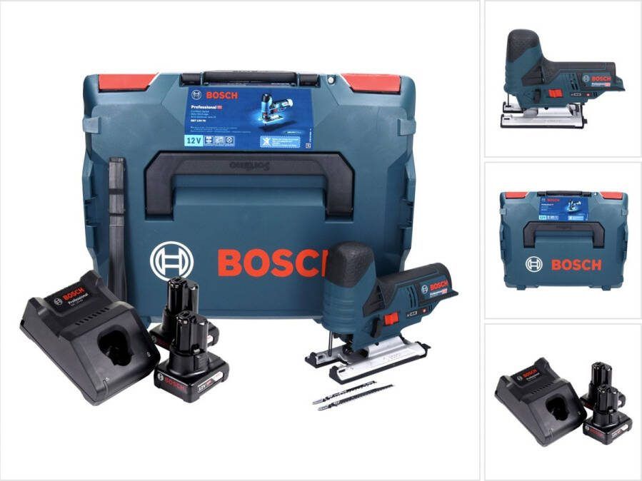 Bosch Professional Bosch GST 12V-70 Profi-accudecoupeerzaag 12 V + 2x accu 6.0 Ah + lader + L-Boxx