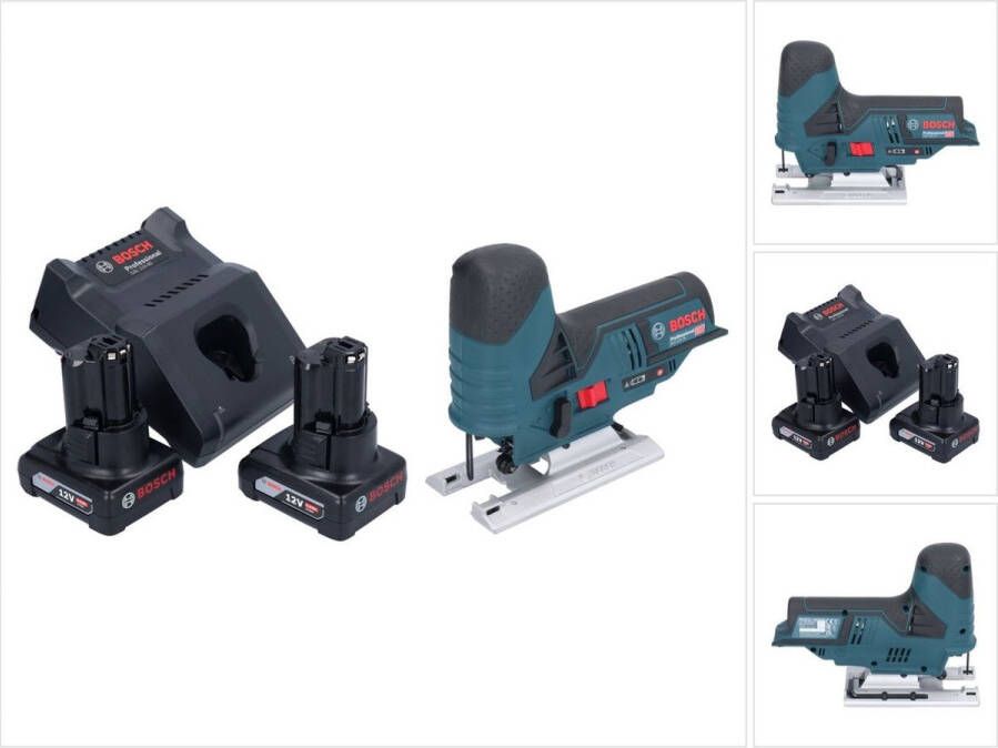 Bosch Professional Bosch GST 12V-70 Profi-accudecoupeerzaag 12 V 70 mm + 2x accu 6.0 Ah + lader