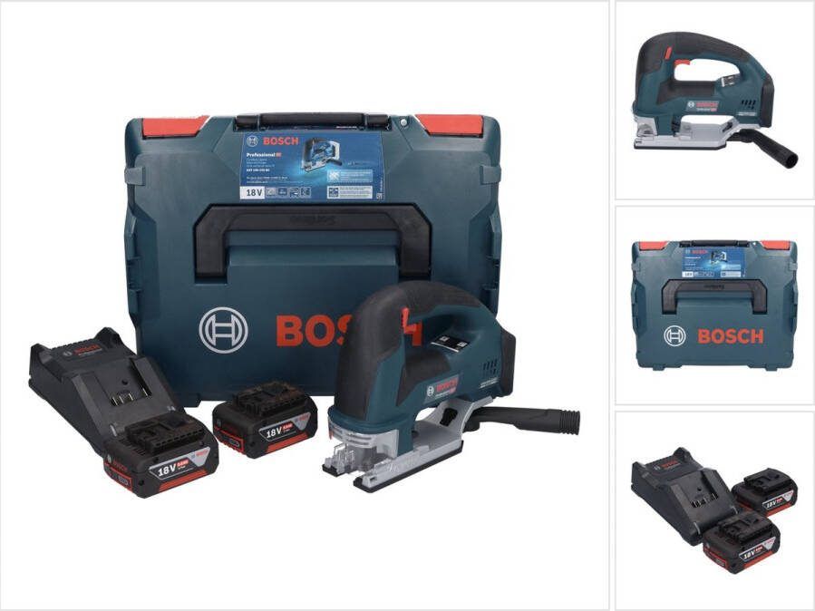 Bosch Professional Bosch GST 18V-155 BC accudecoupeerzaag 18 V 135 mm borstelloos + 2x accu 5.0 Ah + lader + L-Boxx