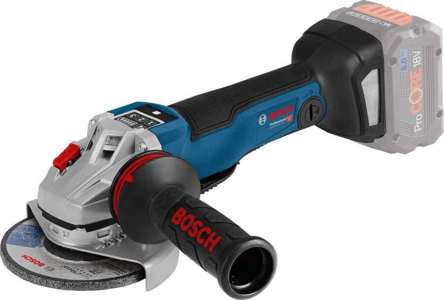 Bosch Professional Bosch GWS 18V-10 PSC SOLO 18V Li-Ion accu haakse slijper body in L-boxx 125mm koolborstelloos