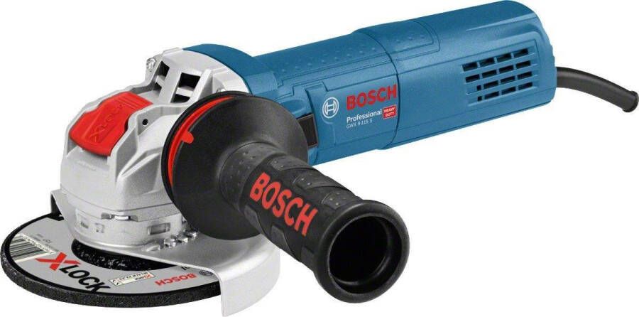 Bosch Professional Bosch GWX 9-115 S X-LOCK Haakse slijper in koffer 900W 115mm variabel