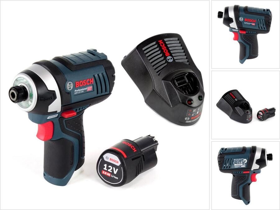 Bosch Professional Bosch GDR 12V-105 accu-slagmoersleutel 12V 105Nm 1 4 + 1x 3 0 Ah accu + lader