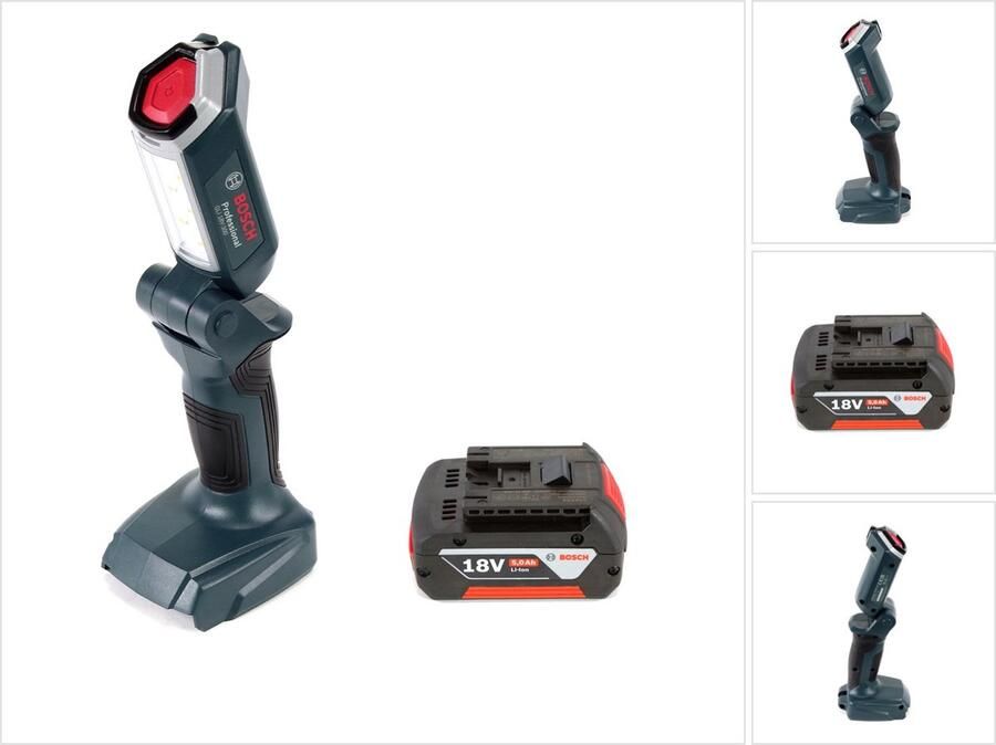 Bosch Professional Bosch GLI 18V-300 Draadloze LED lamp 18V 300lm + 1x 5.0Ah accu zonder oplader
