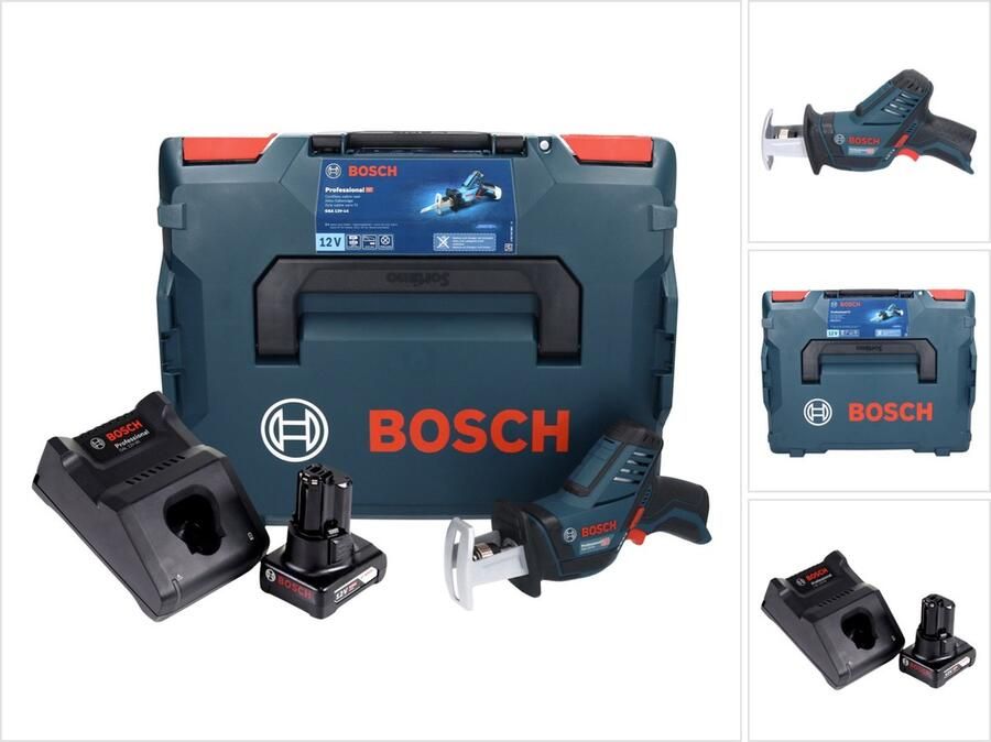 Bosch Professional Bosch GSA 12V-14 Profi-snoeizaag 12 V + 1x accu 6.0 Ah + lader + L-Boxx