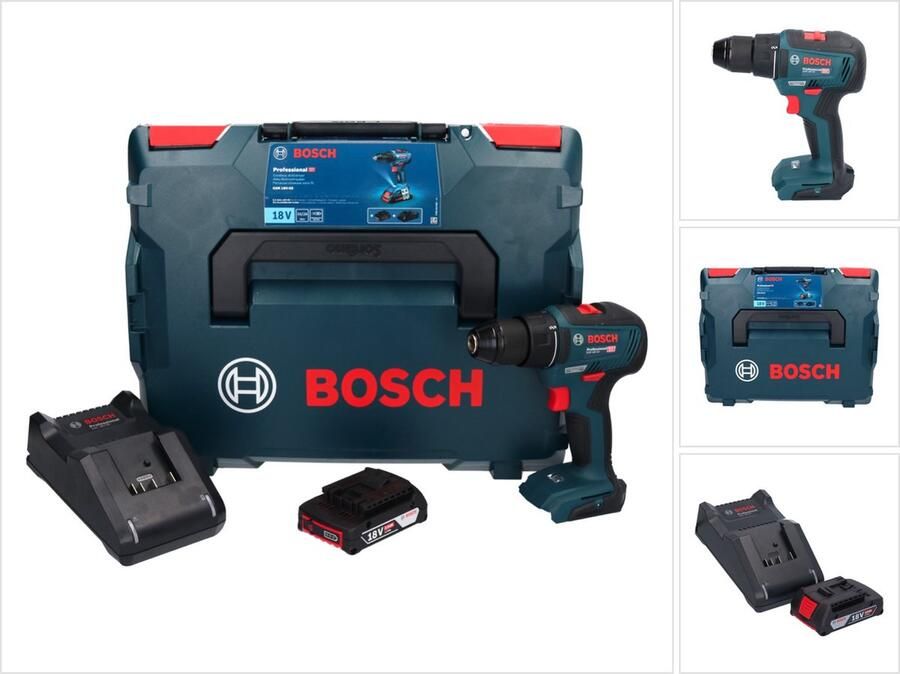 Bosch Professional Bosch GSR 18V-55 accuboormachine 18 V 55 Nm borstelloos + 1x accu 2.0 Ah + lader + L-Boxx