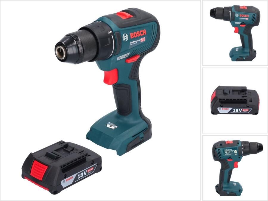 Bosch Professional Bosch GSR 18V-55 Professionele accuboormachine 18 V 55 Nm borstelloos + 1x oplaadbare accu 2.0 Ah zonder oplader