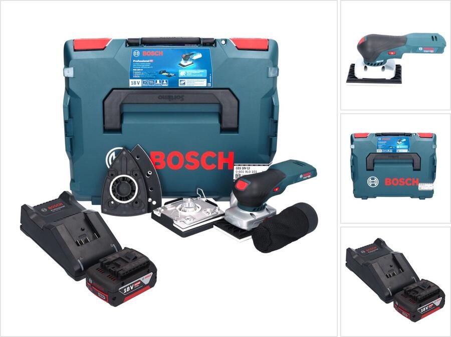 Bosch Professional Bosch GSS 18V-13 accu vlakschuurmachine 18 V + 1x accu 5.0 Ah + lader + L-BOXX