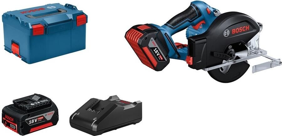 Bosch Professional GKM 18V-50 Accu Cirkelzaag 18V 5.0Ah in L-Boxx 06016B8002