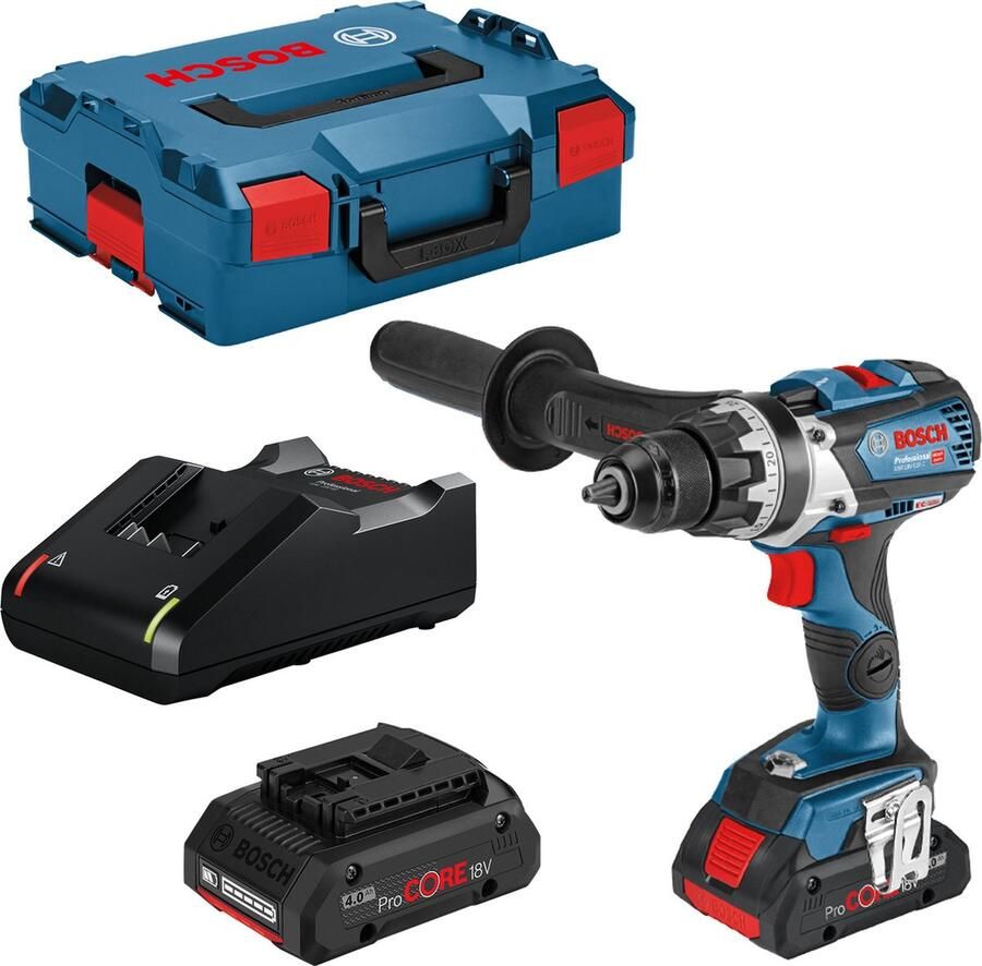 Bosch Professional Bosch GSR 18V-110 C SOLO 18V Li-Ion accu boor- schroefmachine set (2x 4.0Ah accu) in L-Boxx koolborstelloos