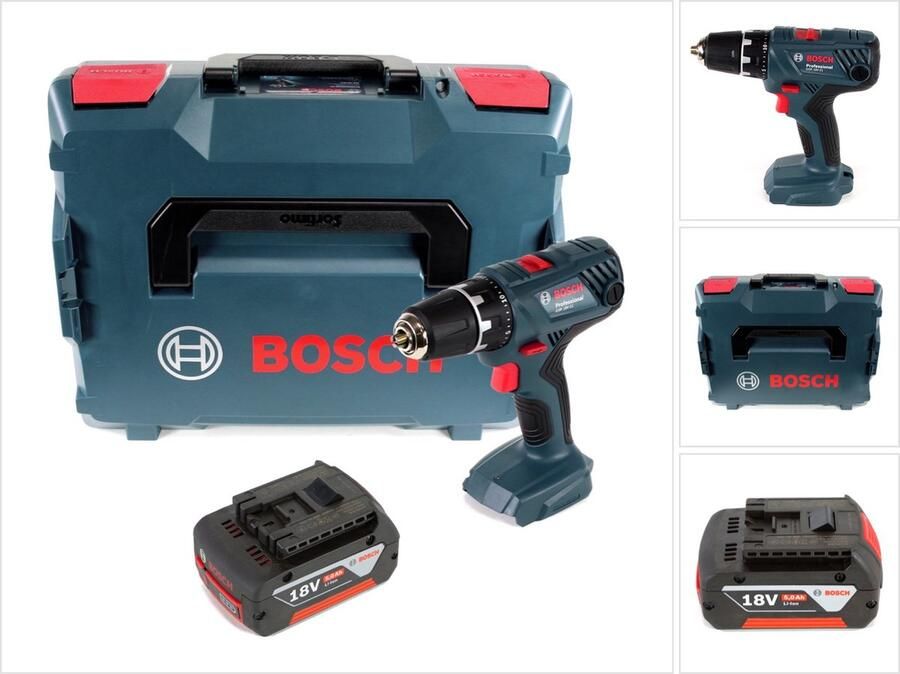 Bosch Professional GSR 18V-21 accuboormachine 18V 55Nm + 1x accu 5.0Ah + L-Boxx zonder oplader