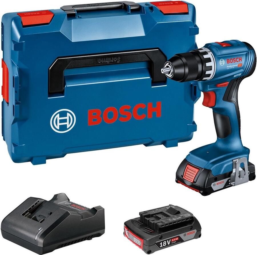 Bosch Professional GSR 18V-45 Accu Schroefboormachine 18V 2.0Ah in L-Boxx 06019K3203