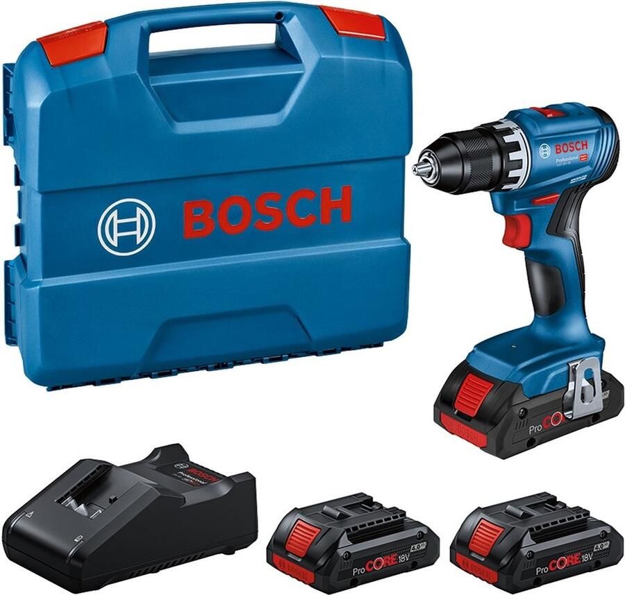 Bosch Professional GSR 18V-45 Accu schroefboormachine 18V ProCore 4.0Ah in L-Case 0615A5002N