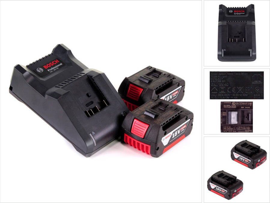 Bosch Professional Bosch Startset 18V met 2x GBA accu 5.0Ah + GAL 18V-40 lader