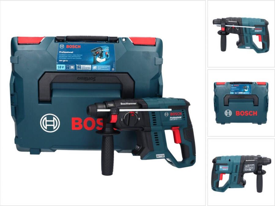 Bosch Professional GBH 18V-21 Accu Combihamer SDS+ 2J 18V Basic Body in L-Boxx 0611911101