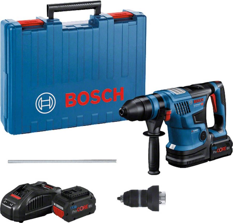 Bosch Professional GBH 18V-34 CF Accu boorhamer BITURBO Met 2x 18V (8.0Ah) accu's en lader In koffer