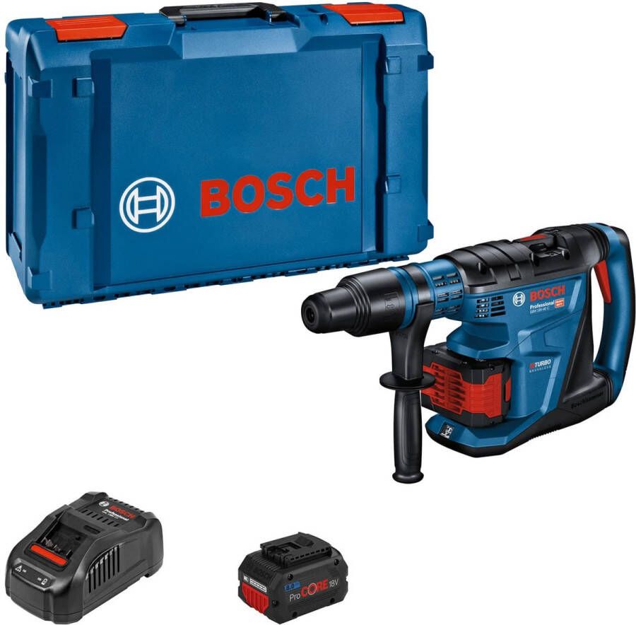 Bosch Professional GBH 18V-40 C Accu Boorhamer BITURBO Met 2x 18V (8.0Ah) accu en lader In XL-Boxx