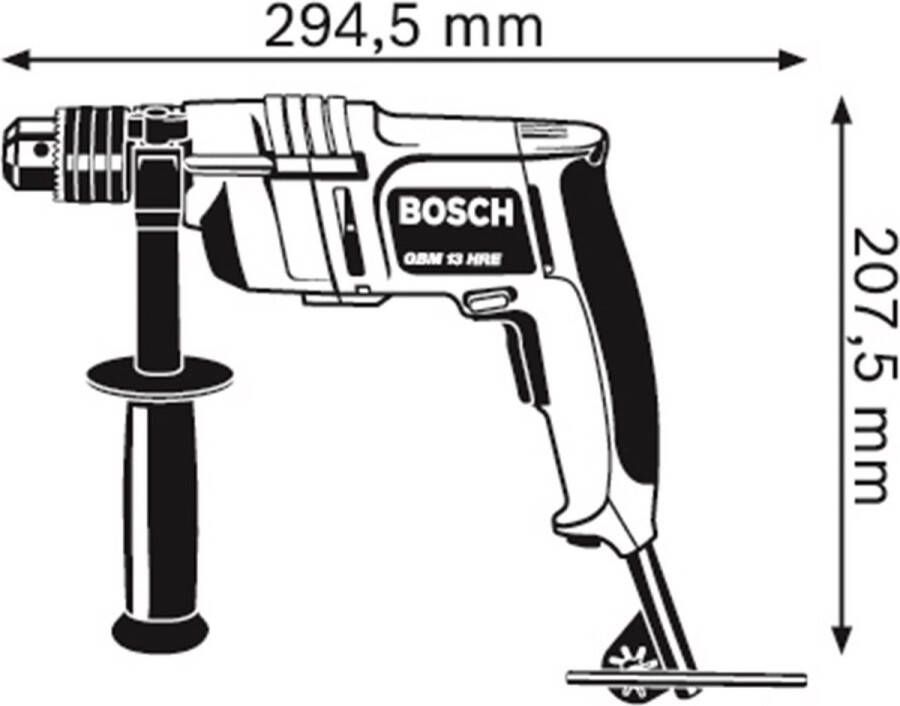 Bosch Professional GBM 13 HRE Boormachine laag toerental 550W