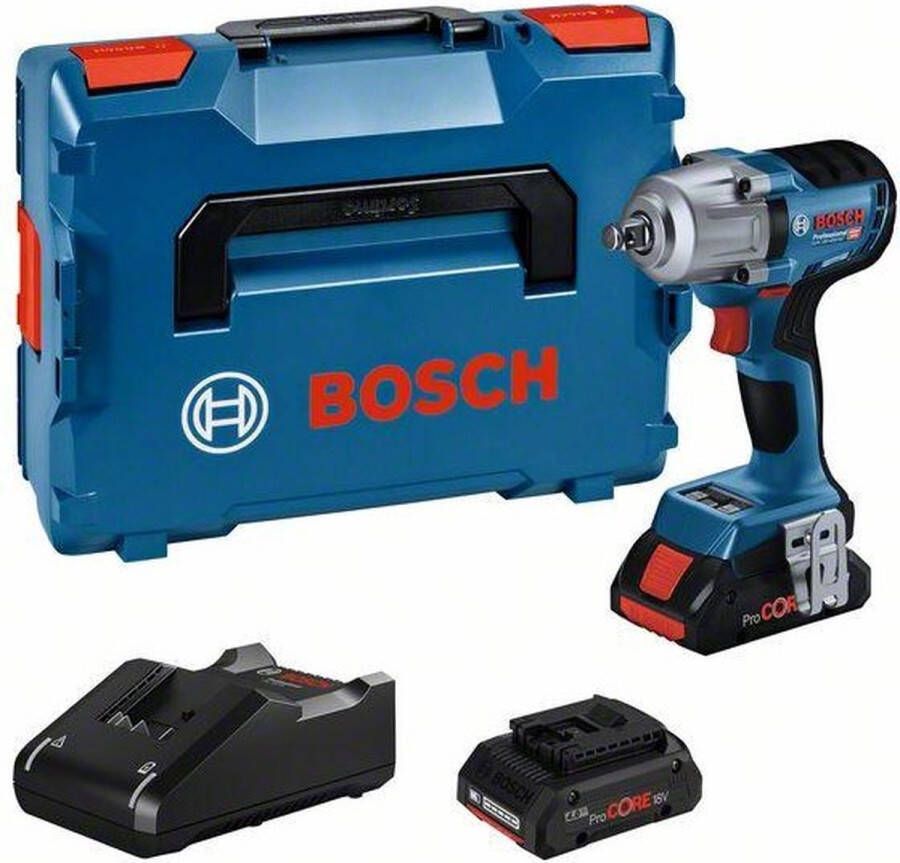 Bosch Professional GDS 18V-450 HC Accu Slagmoersleutel 18V 450 Nm 2 x 4 0 Ah accu + snellader Bluetooth In L-Boxx