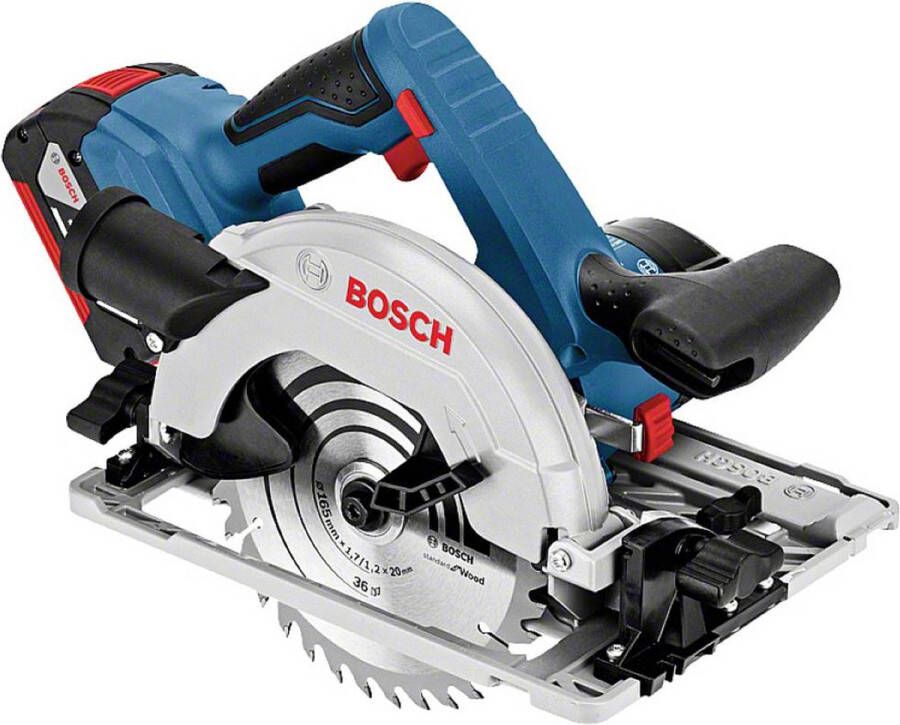 Bosch Professional GKS 18V-57 G Accu Cirkelzaag 165mm + FSN 1400 18V 5.0Ah in L-Boxx 0615990M90