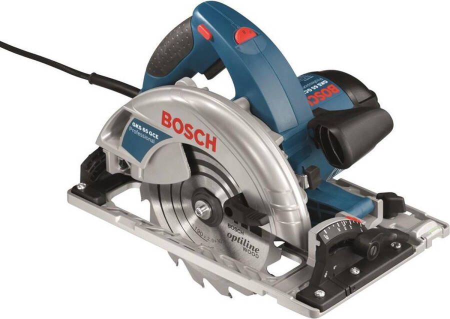 Bosch Professional GKS 65 GCE Cirkelzaag 1800 Watt 65 mm zaagdiepte Inclusief zaagblad