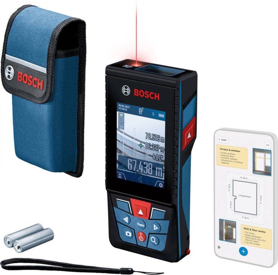 Bosch Professional GLM 150-27 C Laser afstandsmeter Meetbereik 150 m Inclusief Micro USB Kabel Handlus Opbergetui