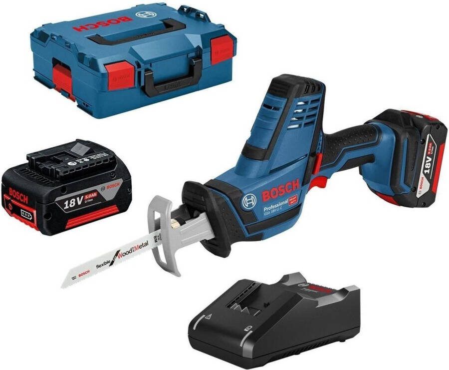 Bosch Professional 18 volt Bosch Professional GSA 18V-LI C Reciprozaag Met 2x accu's en lader Incl. koffer
