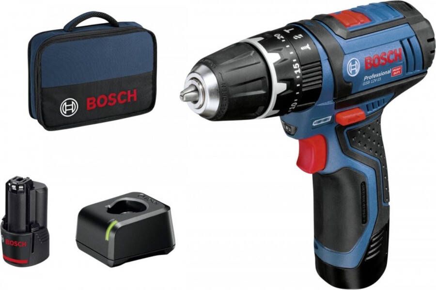 Bosch Professional GSB 12V-15 voordeel-set 06019B690H