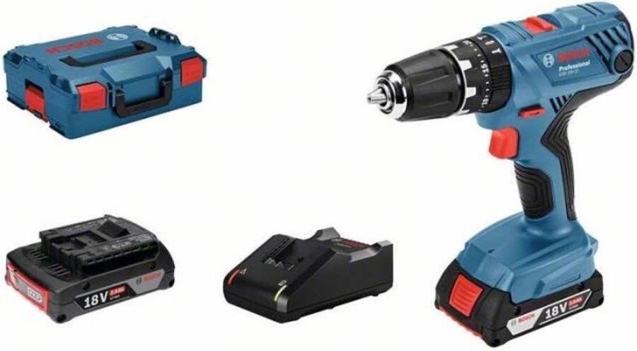 Bosch Professional GSB 18V-21 Accu klop- schroefboormachine 18V 2.0Ah (2x) in L-Case 06019H1109