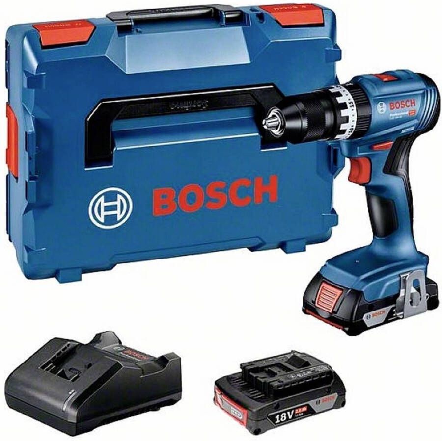Bosch Professional GSB 18V-45 06019K3303 Accu-schroefboormachine 18 V 2.0 Ah Li-ion Incl. 2 accus Incl. lader Incl. koffer