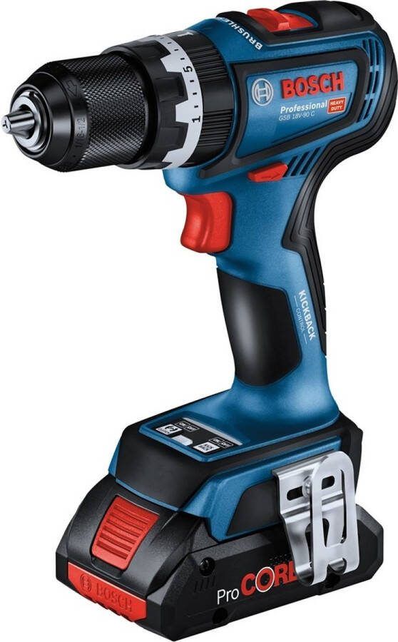 Bosch Professional GSB 18V-90 C Accu klop- schroefboormachine 18V 4.0Ah in L-Boxx 06019K6104