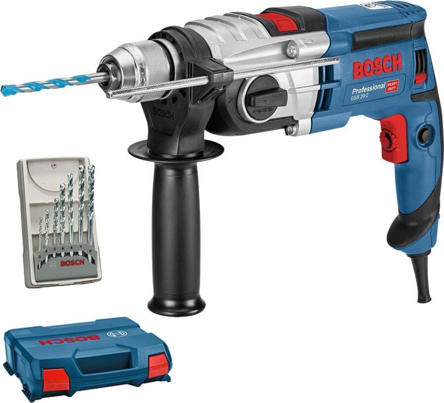 Bosch Professional GSB 20-2 Klopboormachine | 850w + 7 X-Pro Line CYL-1 boren