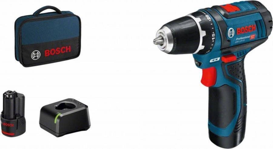 Bosch Professional Accu schroefboormachine GSR 12V-15 (C&G BVK 2x 2 0 Ah lader GAL 12V-40)