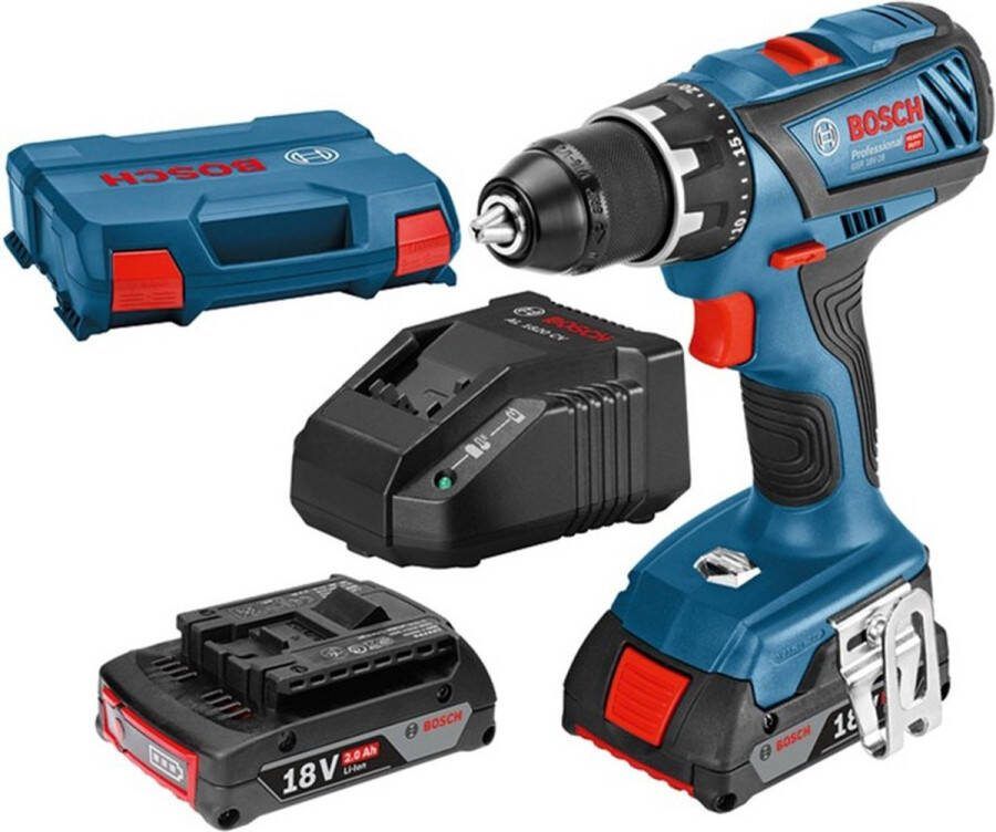 Bosch Professional GSR 18V-28 Accu Schroefboormachine 18V 2.0Ah in L-Boxx 06019H4109
