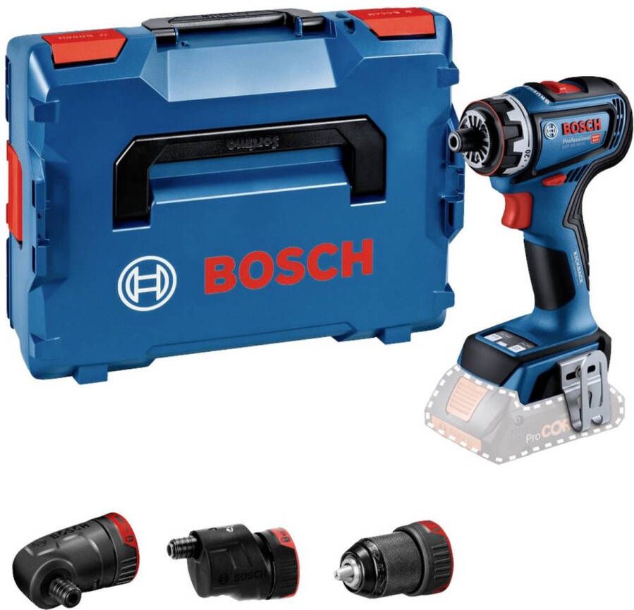 Bosch Professional GSR 18V-90 FC Accu Schroefboormachine FlexiClick 18V Basic Body + 3x Hulpstukken in L-Boxx 06019K6203