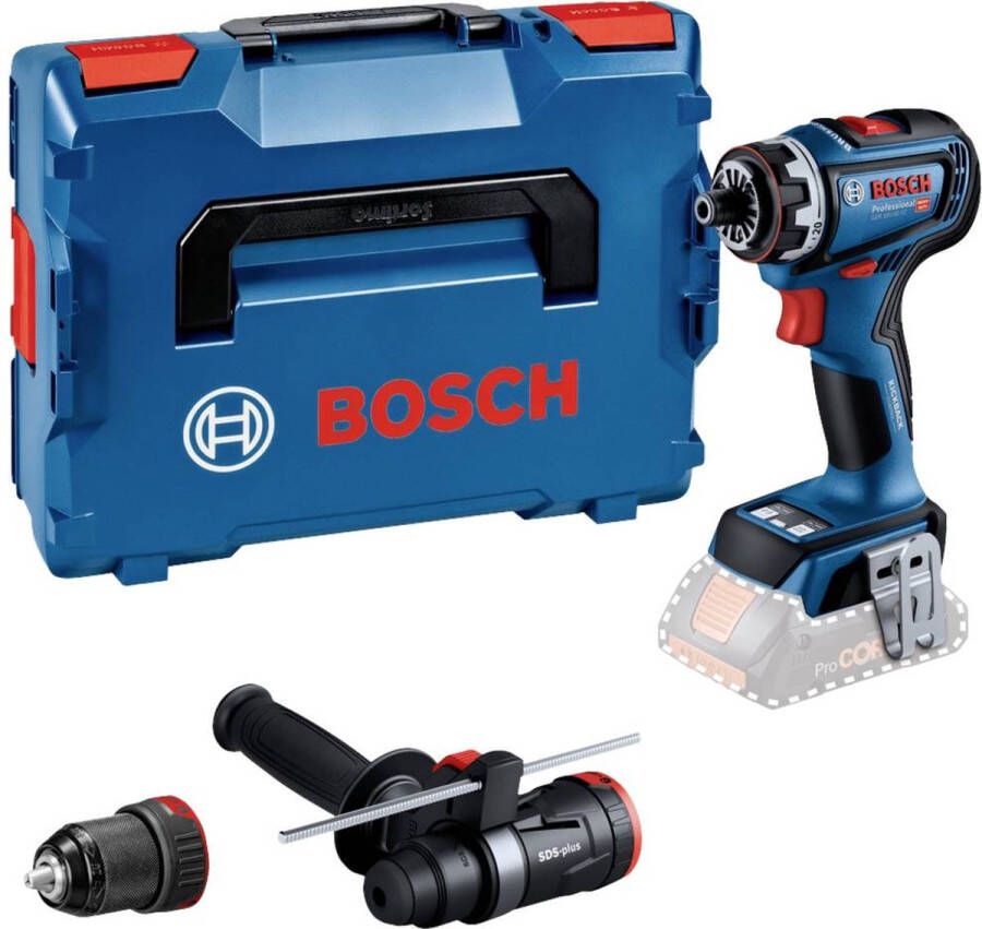 Bosch Professional GSR 18V-90 FC Accu Schroefboormachine FlexiClick 18V Basic Body + 2x Hulpstukken in L-Boxx 06019K6204