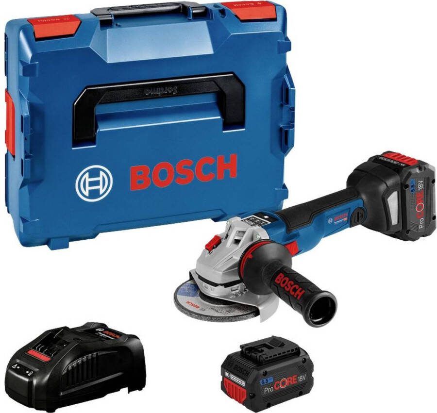 Bosch Professional GWS 18V-10 SC Accu Haakse Slijper 125mm 18V 5.5Ah in L-Boxx 06019G340E