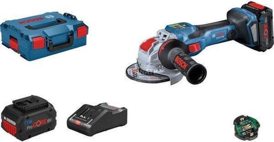 Bosch Professional GWX 18V-15 SC Haakse slijper BITURBO Met 2x 18V accu (8.0 Ah) en lader in L-Boxx