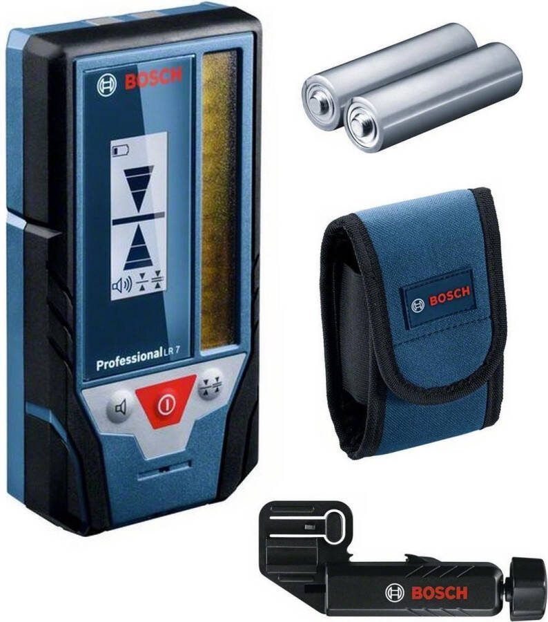 Bosch Professional LR 7 Lijnlaser Ontvanger Inclusief 2 x AA batterijen etui houder