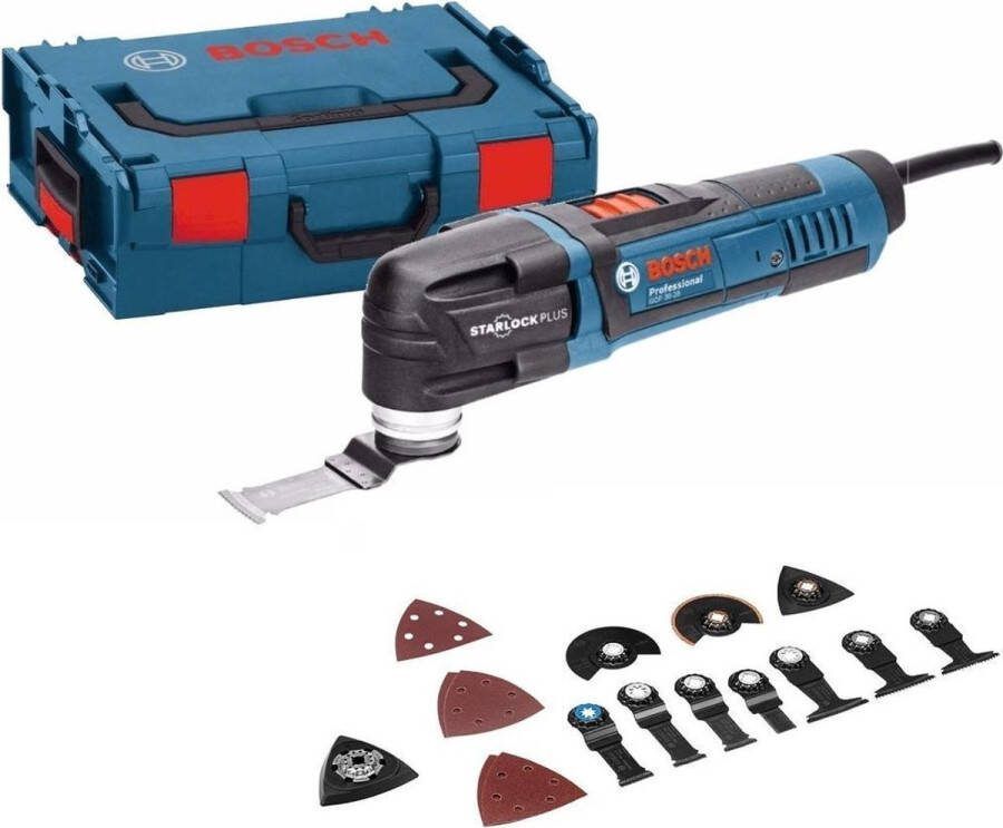 Bosch Professional OMT GOP 30-28+AC (schuurplateau AVZ78 RT2 segmentblad ACZ 85 RT3 ACZ 85 EB schuurplateau AVZ 93 G invalzaagblad AIZ 32 APB AII 65 APB AII 65 BSPB PAIZ 32 APB PAII 65 APB AIZ 32 EPC 2 x set schuurbladen (korrel 2x80 korrel 2x120 korrel 1x240) )