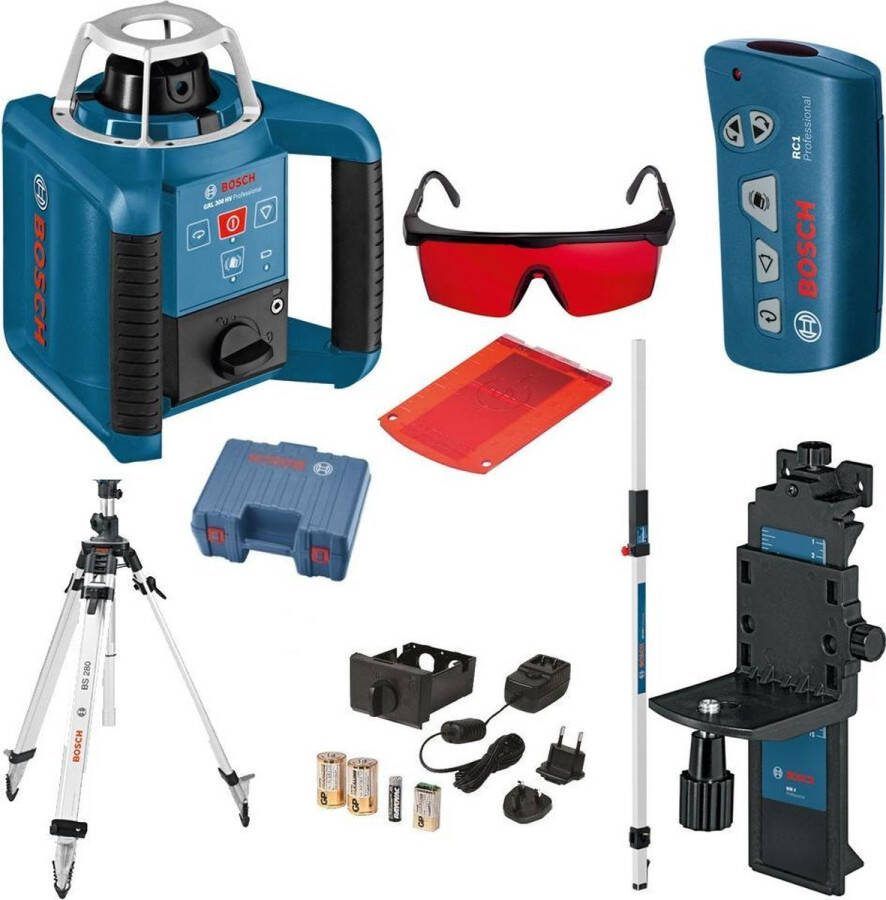 Bosch Professional Bosch GRL 300 HV rotatie laser set in koffer + BT 170 HD Statief + GR 240 Meetlat