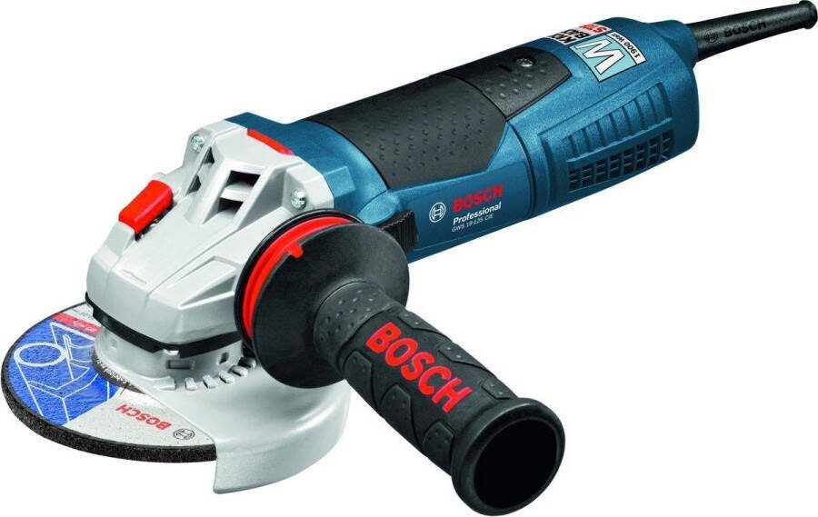 Bosch Professional Slijpmachine GWS 19-125 CIE (Beschermkap handgreep vibration control opnameflens pensleutel spanmoer)