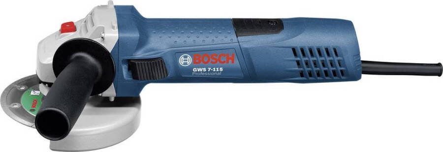 Bosch Professional Slijpmachine GWS 7-115 (Beschermkap handgreep opnameflens pensleutel spanmoer)