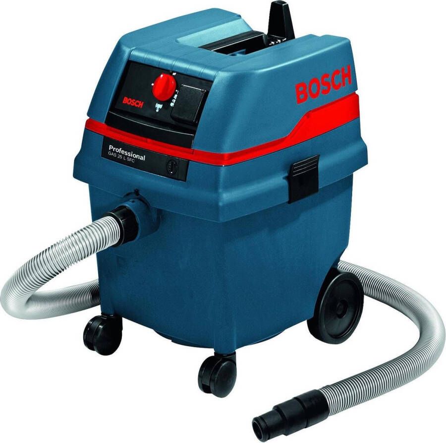 Bosch Professional Stofzuiger GAS 25 L SCF NL + LUX (2 x zuigbuis 0 5 m 35 mm Ø luchtregelgreep papieren zak polyesterfilter slang 3 m 35 mm Ø spleetmondstuk 250 mm universele zuigmond voor grof vuil)