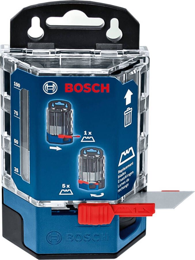 Bosch Professional Systeem accessoires Knifeblades dispenser 50pcs (50x Reservermes in dispenser)