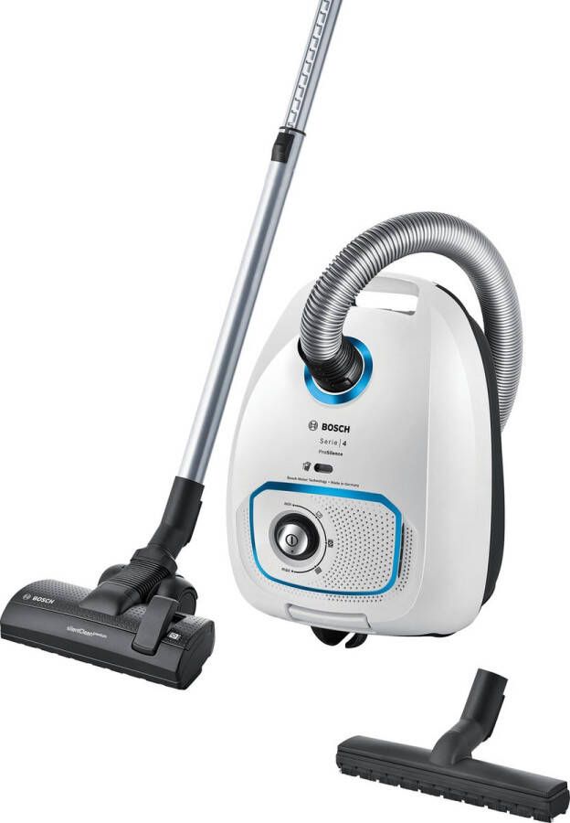 Bosch ProSilence BGLS4SIL2 Serie 4 Stofzuiger met zak Wit