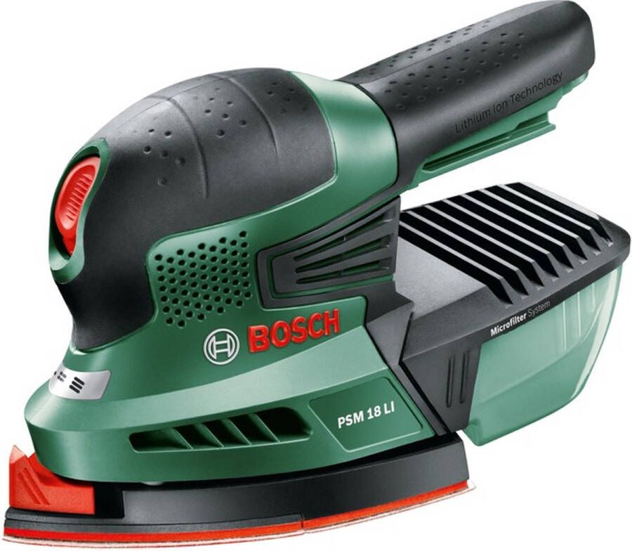 Bosch PSM 18 LI Accu multischuurmachine Zonder 18V accu en lader Incl. 3 schuurbladen