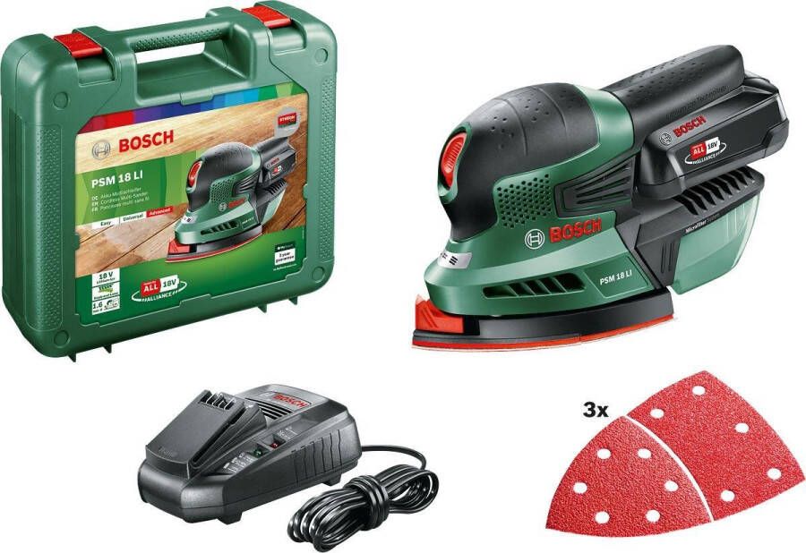 Bosch PSM 18 LI Multischuurmachine Met 1 x 18 V accu en lader