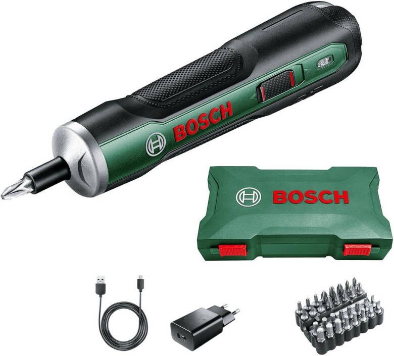 Bosch PushDrive Schroefmachine Inclusief 32-delige Bit Set