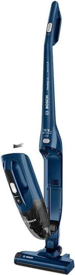 Bosch Serie 2 BCHF216S steelstofzuiger & elektrische bezem Zakloos 0 4 l Blauw Draadloze handstofzuiger